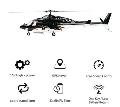 Flywing Airwolf 470 Class 2-Blade ACE GPS/ATT RC Scale Helicopter – RTF | India