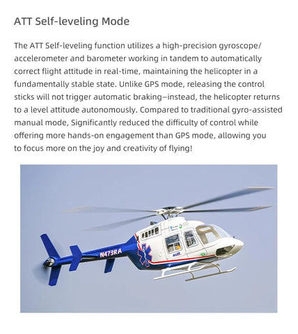 FLY WING Bell-407 470L 4-Blade ACE GPS/ATT RC Scale Helicopter – RTF | India