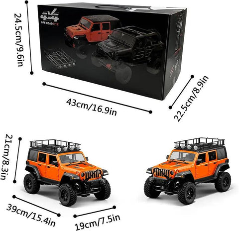 MNRC MN128 RTR 1/12 2.4G 4WD RC Crawler with LED Light - Ozzy Toys