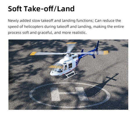 FLY WING Bell-407 470L 4-Blade ACE GPS/ATT RC Scale Helicopter – RTF | India