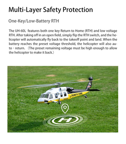 FLY WING UH-60L Firehawk 470 4-Blade Scale RC Helicopte ACE flight-control GPS technology| India
