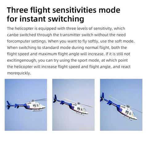 FLY WING Bell-407 470L 4-Blade ACE GPS/ATT RC Scale Helicopter – RTF | India