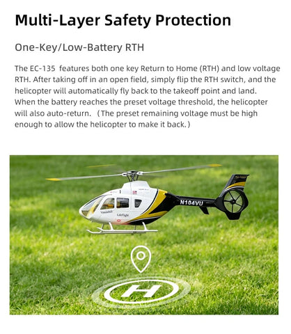 FLY WING EC-135 Black & White 470L 4-Blade ACE GPS/ATT RC Scale Helicopter – RTF | India