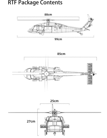 FLY WING UH-60L Firehawk 470 4-Blade Scale RC Helicopte ACE flight-control GPS technology| India