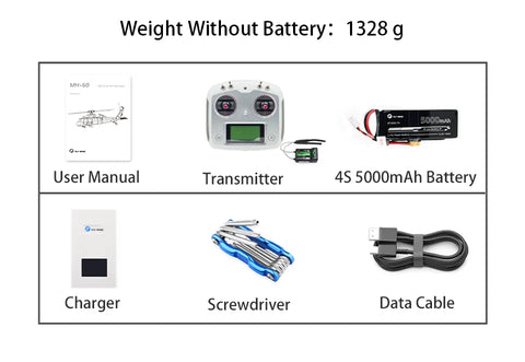 FLY WING UH-60L Firehawk 470 4-Blade Scale RC Helicopte ACE flight-control GPS technology| India