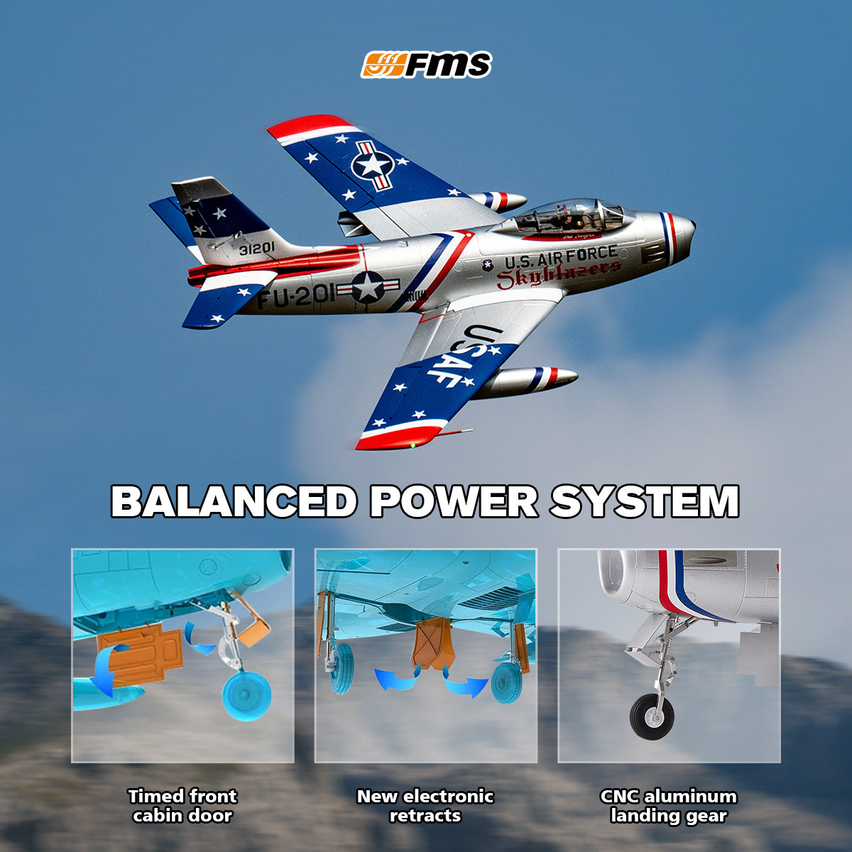 FMS EDF Jet 80mm F-86 Sabre PNP | India - Ozzy Toys