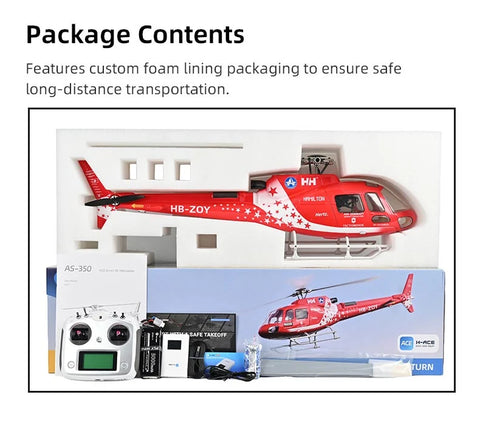 FLY WING AS350 470L 4-Blade ACE GPS/ATT RC Scale Helicopter (RTF) | India