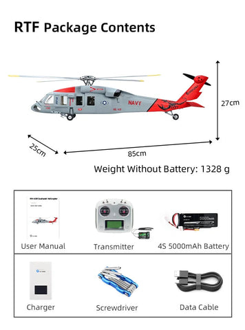 FLY WING MH-60R Seahawk UH-60 470L 4-Blade ACE GPS/ATT RC Scale Helicopter – RTF| India