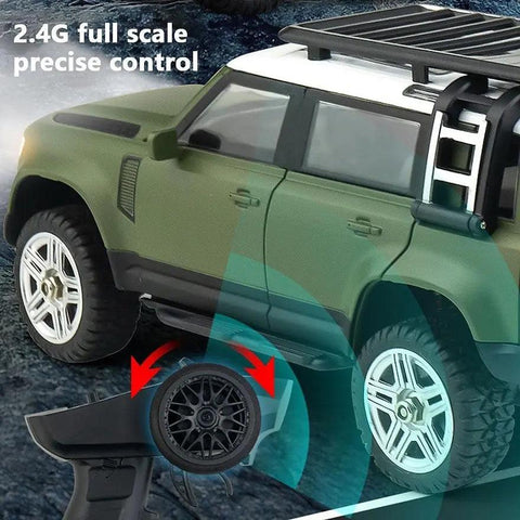 Pinecone SG2402 Land Rover Rock Climbing 1/24 LED RTR 4WD RC - (Forest) - Ozzy Toys