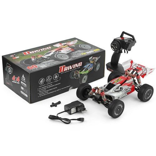 Wltoys 144001 1/14 2.4G 4WD High Speed Racing RC Car Vehicle Models 60km/h Two Battery 7.4V 2600mAh - One Battery Green | India