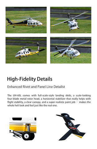 FLY WING UH-60L Firehawk 470 4-Blade Scale RC Helicopte ACE flight-control GPS technology| India