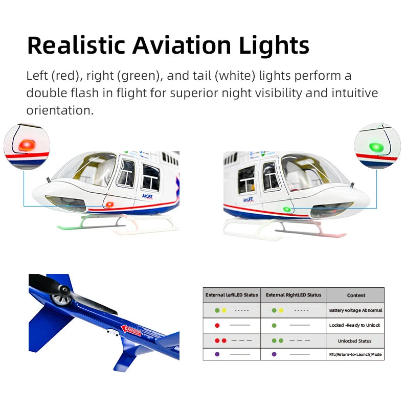 FLY WING Bell-407 470L 4-Blade ACE GPS/ATT RC Scale Helicopter – RTF | India - Ozzy Toys