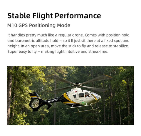 FLY WING EC-135 Black & White 470L 4-Blade ACE GPS/ATT RC Scale Helicopter – RTF | India