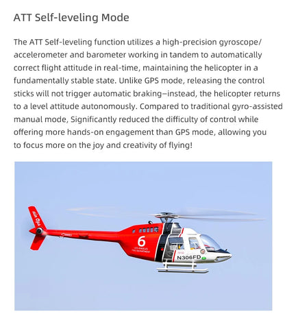 FLY  WING Bell-206 470L 4-Blade ACE GPS/ATT RC Scale Helicopter – RTF | India