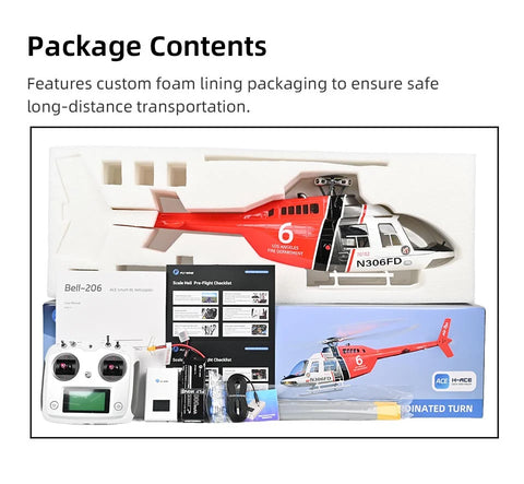 FLY  WING Bell-206 470L 4-Blade ACE GPS/ATT RC Scale Helicopter – RTF | India