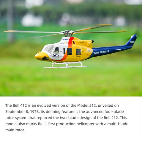 FLY WING Bell-412 470L 4-Blade ACE GPS/ATT RC Scale Helicopter – RTF | India