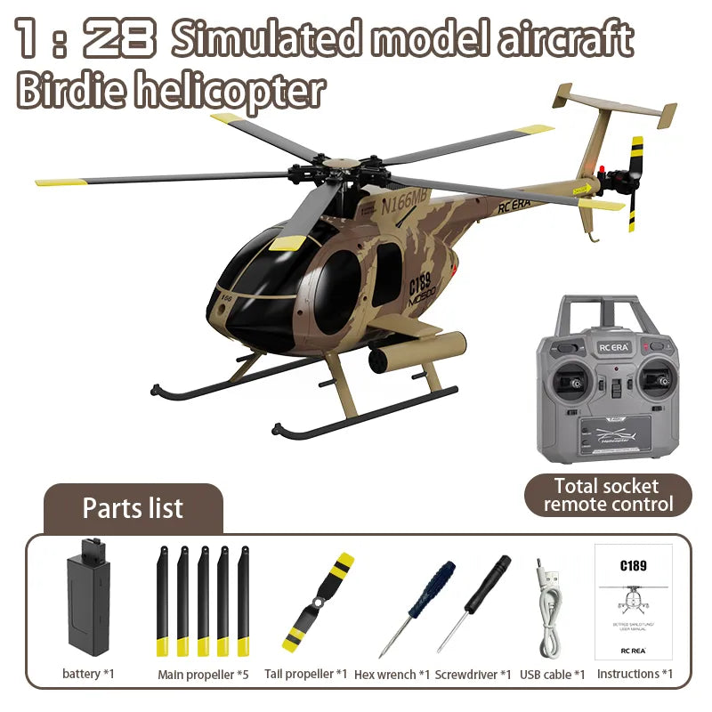 RC ERA C189 MD500 Bird 1:28 Gyro Stabilization RC Helicopter - RTF | India