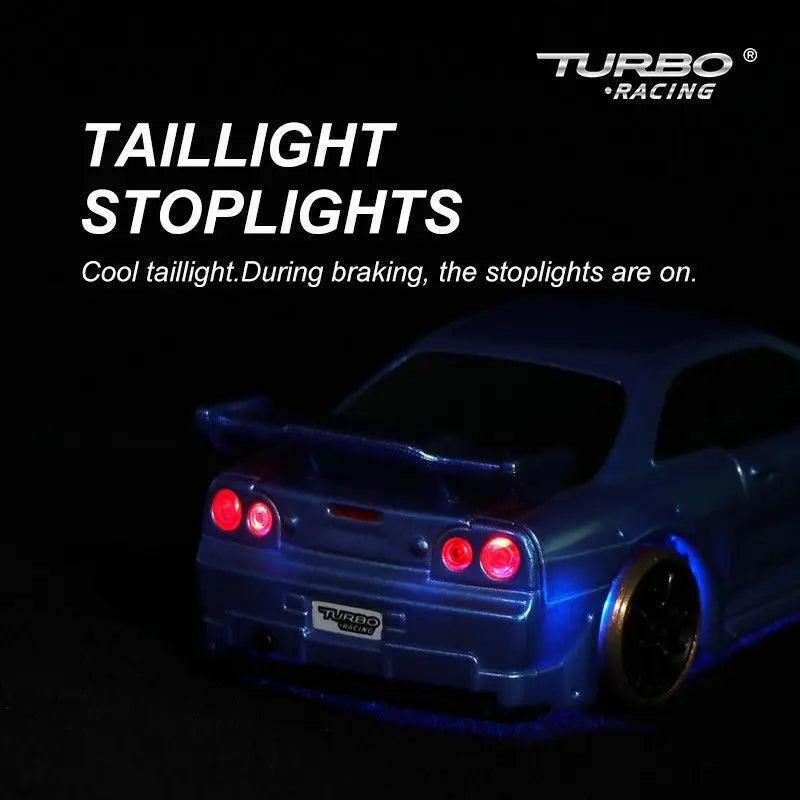 Turbo Racing C64 Desktop Drift Car(With Gyro) 1:76 RTR (Blue/Green) | India