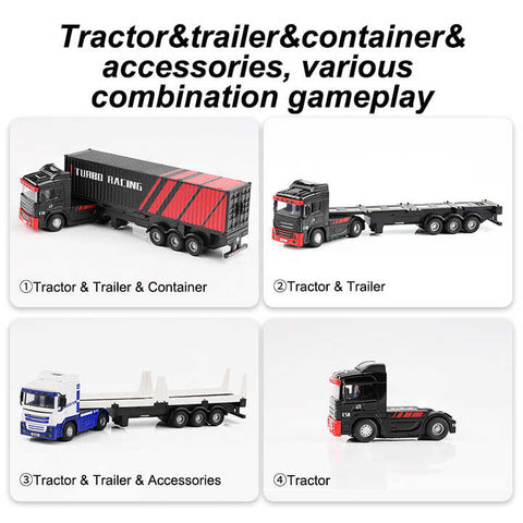 Turbo Racing 1:76 C50 Semi Truck Container RC Full Proportional Stick Remote Control Toys RTR Kit | India