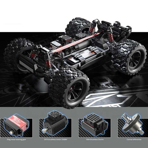 MJX Hyper Go 10208 1:10 4WD RC Trail Crawler 4X4 with Brushless Motor Metal | India