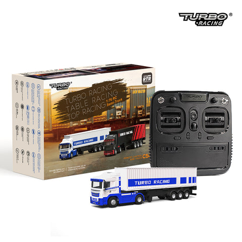 Turbo Racing 1:76 C50 Semi Truck Container RC Full Proportional Stick Remote Control Toys RTR Kit | India