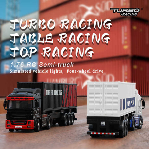 Turbo Racing 1:76 C50 Semi Truck Container RC Full Proportional Stick Remote Control Toys RTR Kit | India