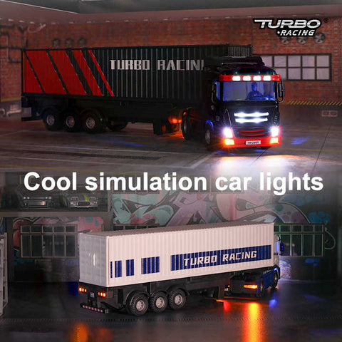 Turbo Racing 1:76 C50 Semi Truck Container RC Full Proportional Stick Remote Control Toys RTR Kit | India