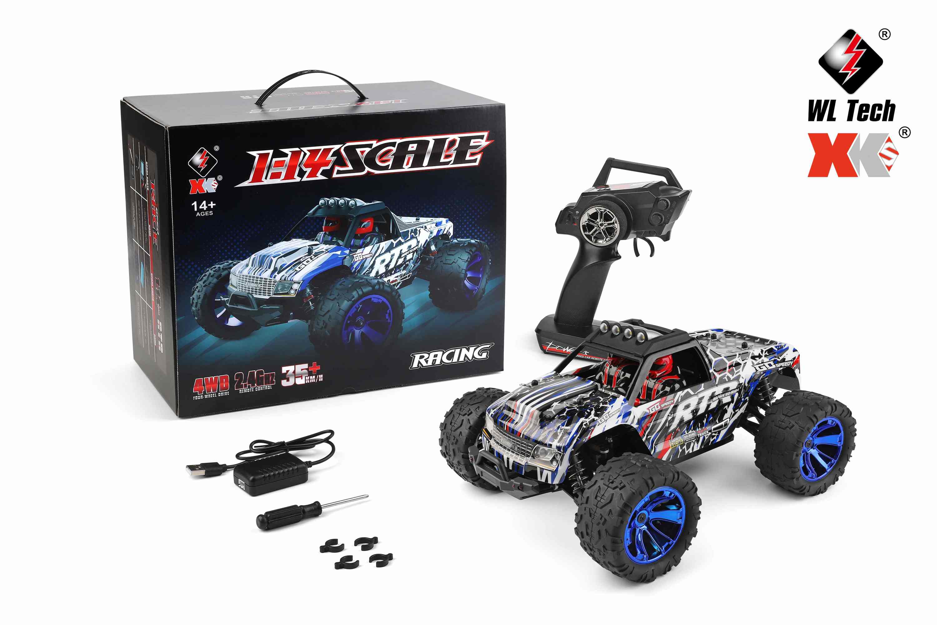 WLtoys 144018 1/14 4WD RC Car (35km/h Off-Road Truck) | India - Ozzy Toys