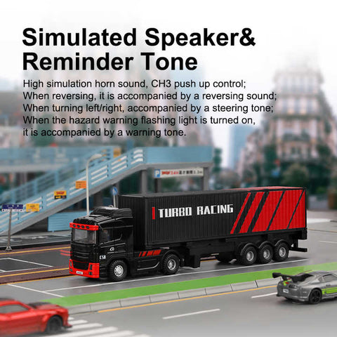 Turbo Racing 1:76 C50 Semi Truck Container RC Full Proportional Stick Remote Control Toys RTR Kit | India