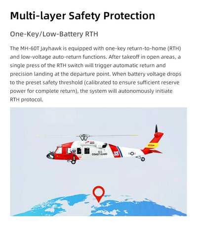 FLY WING MH-60T Jayhawk UH-60 470L4-Blade ACE GPS/ATT RC Scale Helicopter – RTF | India