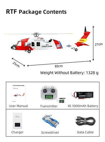 FLY WING MH-60T Jayhawk UH-60 470L4-Blade ACE GPS/ATT RC Scale Helicopter – RTF | India