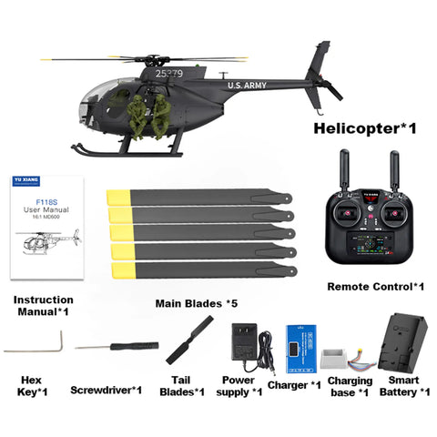 YUXIANG F118S MH-6 MD500 GPS Stabilized RC Helicopter | India