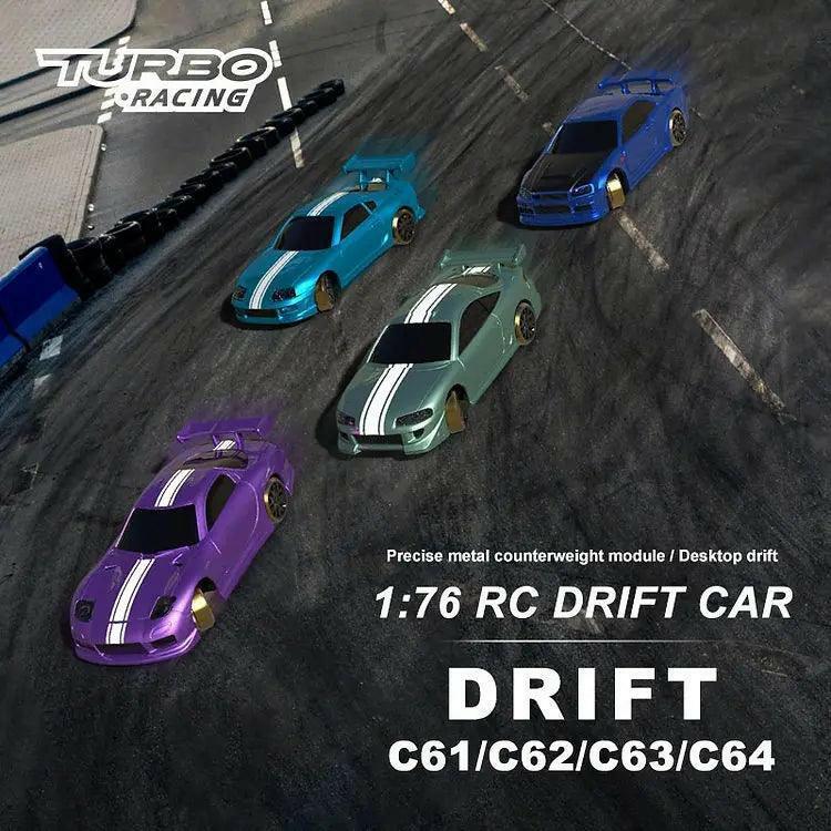 Turbo Racing C61 RTR 1:76 Desktop Drift RC Car Purple- RC | India.