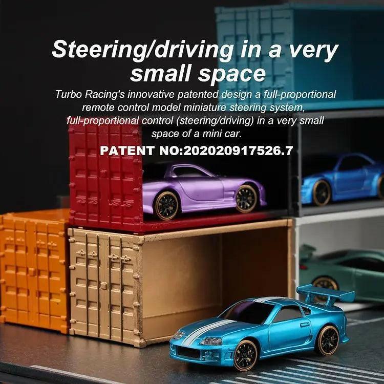 Turbo Racing C63 Desktop Drift RC Car 1:76 RTR (Blue) | India.