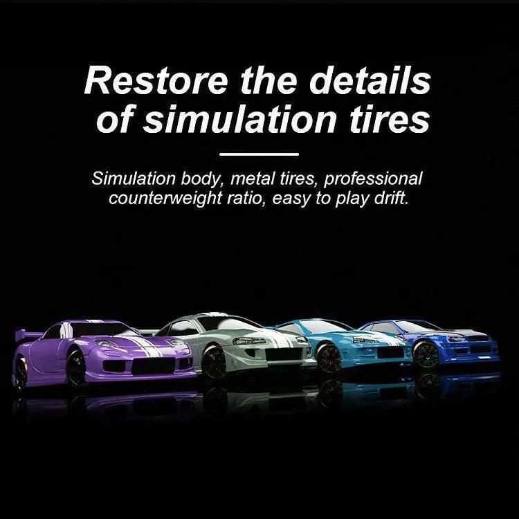 Turbo Racing C63 Desktop Drift RC Car 1:76 RTR (Blue) | India.