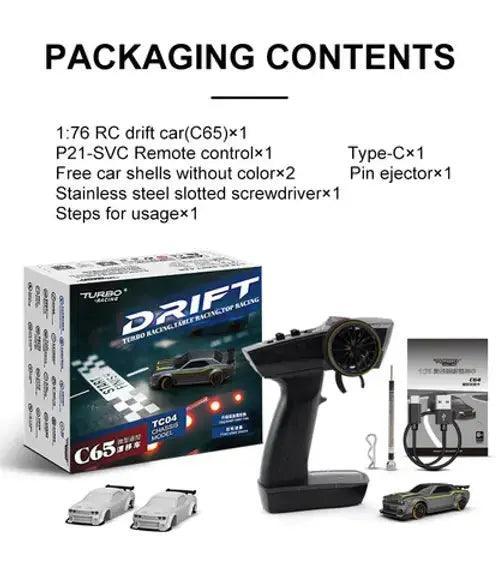 Turbo Racing C65 1:76 RTR Desktop Drift RC Car(with Gyro) | India.
