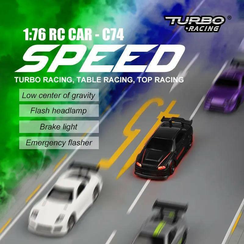 Turbo Racing C74-BK(Limited Edition) Desktop Sports Car 1:76 RTR(Black)-RC | India.