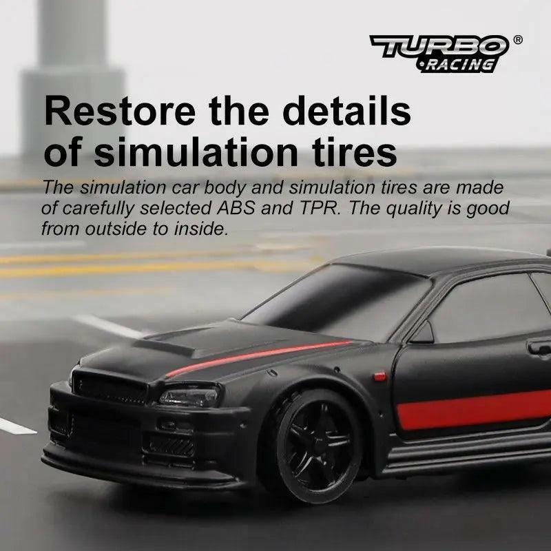 Turbo Racing C74-BK(Limited Edition) Desktop Sports Car 1:76 RTR(Black)-RC | India.