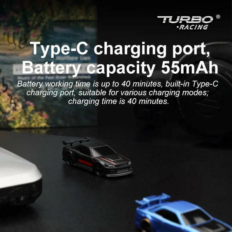 Turbo Racing C74-BK(Limited Edition) Desktop Sports Car 1:76 RTR(Black)-RC | India.