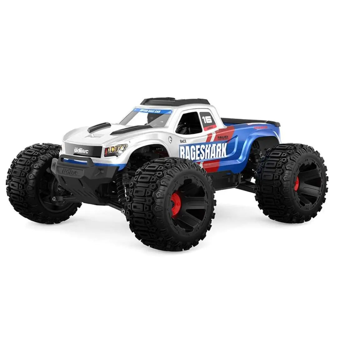 UDI RC RAGESHARK UD1611 Blue 1/16 4WD Brushed RTR Monster Truck – 30KM/H High-Speed Off-Road RC Car | India