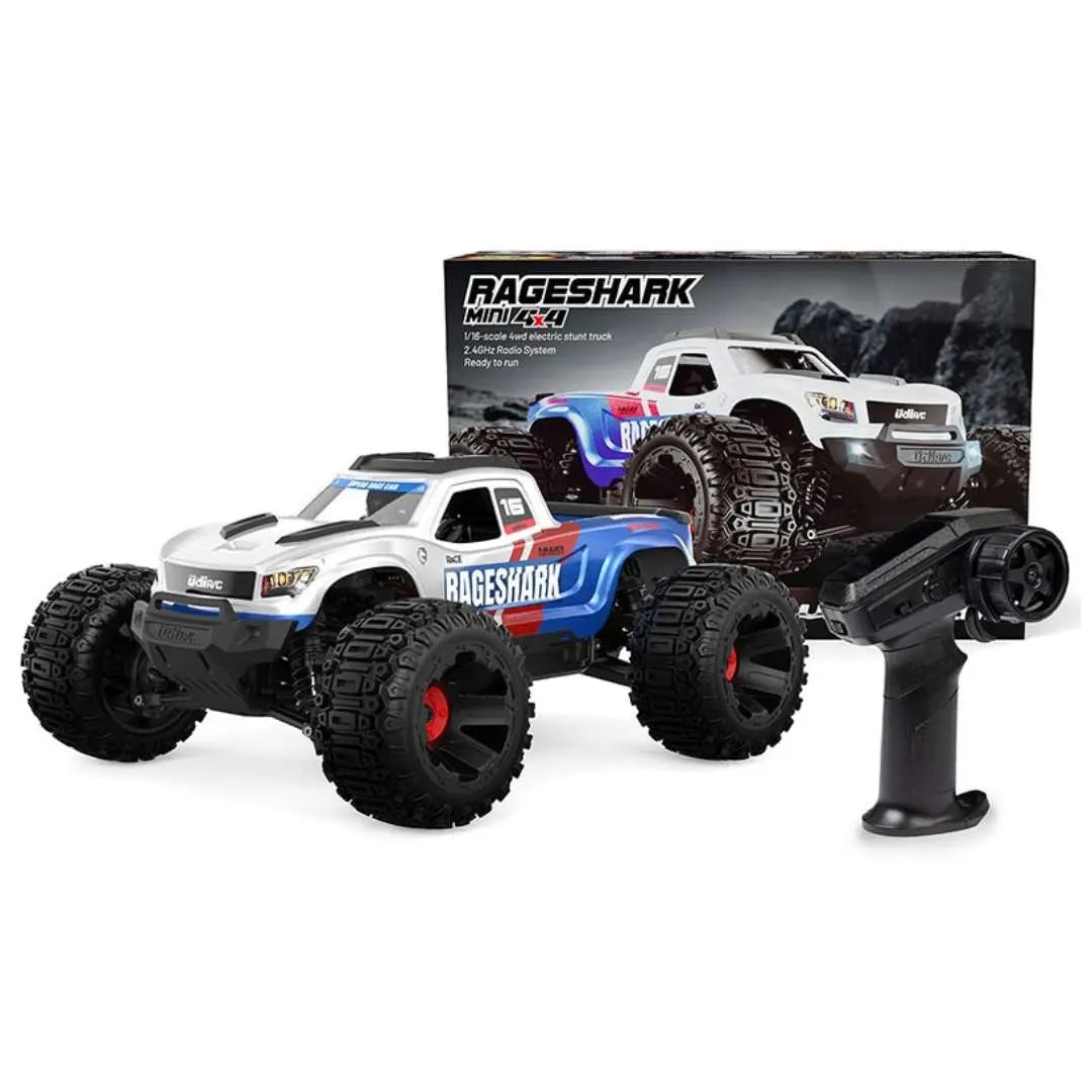 UDI RC RAGESHARK UD1611 Blue 1/16 4WD Brushed RTR Monster Truck – 30KM/H High-Speed Off-Road RC Car | India