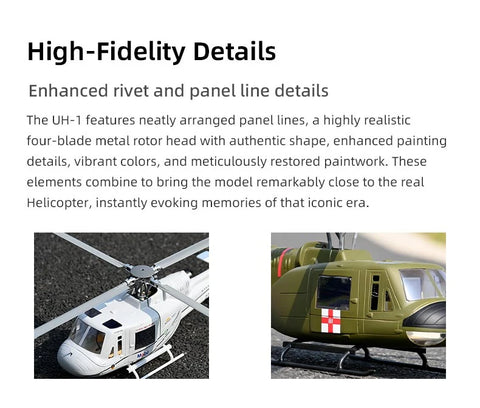 FLY WING UH-1 Huey 470L 4-Blade ACE GPS/ATT RC Scale Helicopter – RTF | India