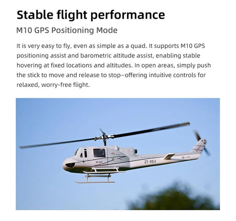 Fly Wing UH-1 Huey 470L 2-Blade ACE GPS/ATT RC Scale Helicopter (RTF) | India