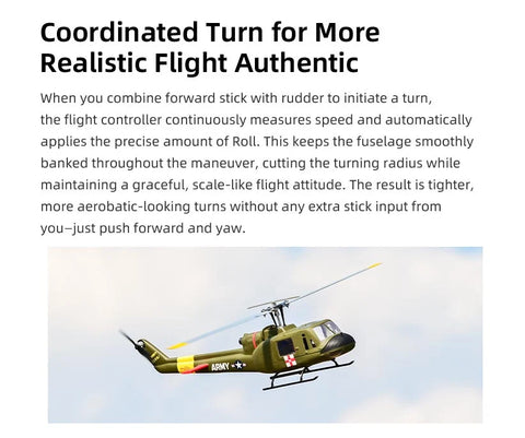Fly Wing UH-1 Huey 470L 2-Blade ACE GPS/ATT RC Scale Helicopter (RTF) | India