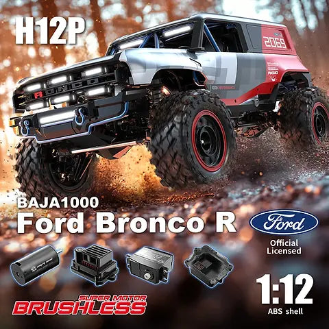 MJX Hyper Go H12P 1/12 RC Crawler - Licensed Ford Bronco Baja 1000 Edition | India