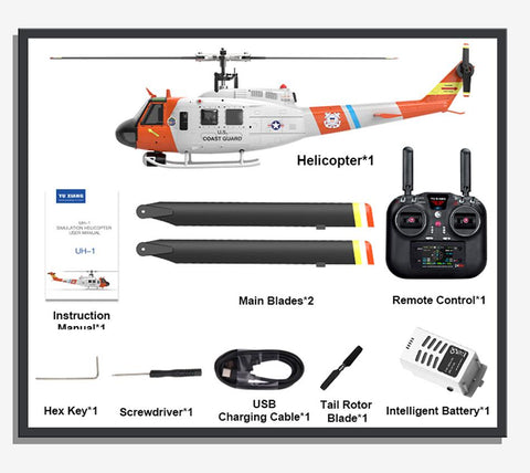 YUXIANG F07S UH-1D Huey GPS Stabilized RC Helicopter – RTF | India