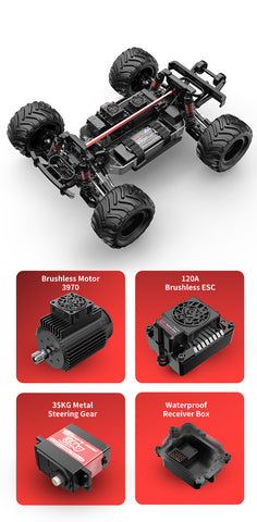 MJX Hyper Go 10210 1/10 Brushless RC Truck – 80KM/H 4WD Monster | India