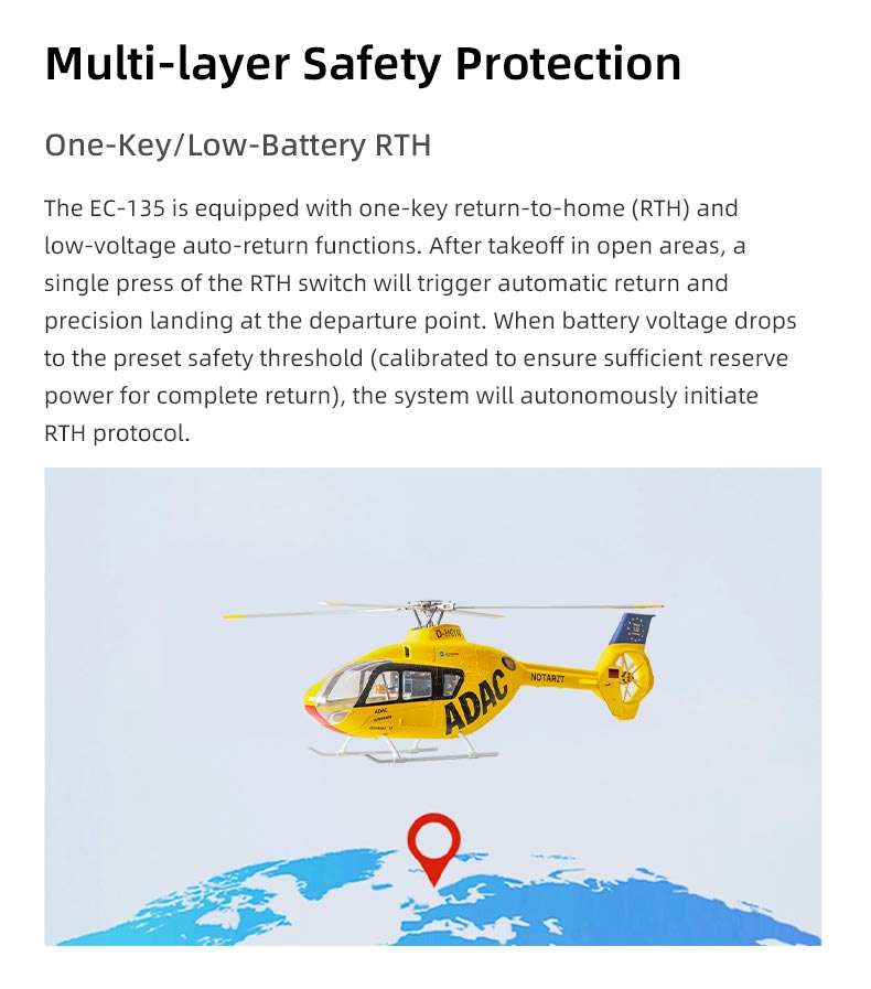 Flywing EC-135 470L 4-Blade ACE GPS/ATT RC Scale Helicopter (RTF) | INDIA - Ozzy Toys
