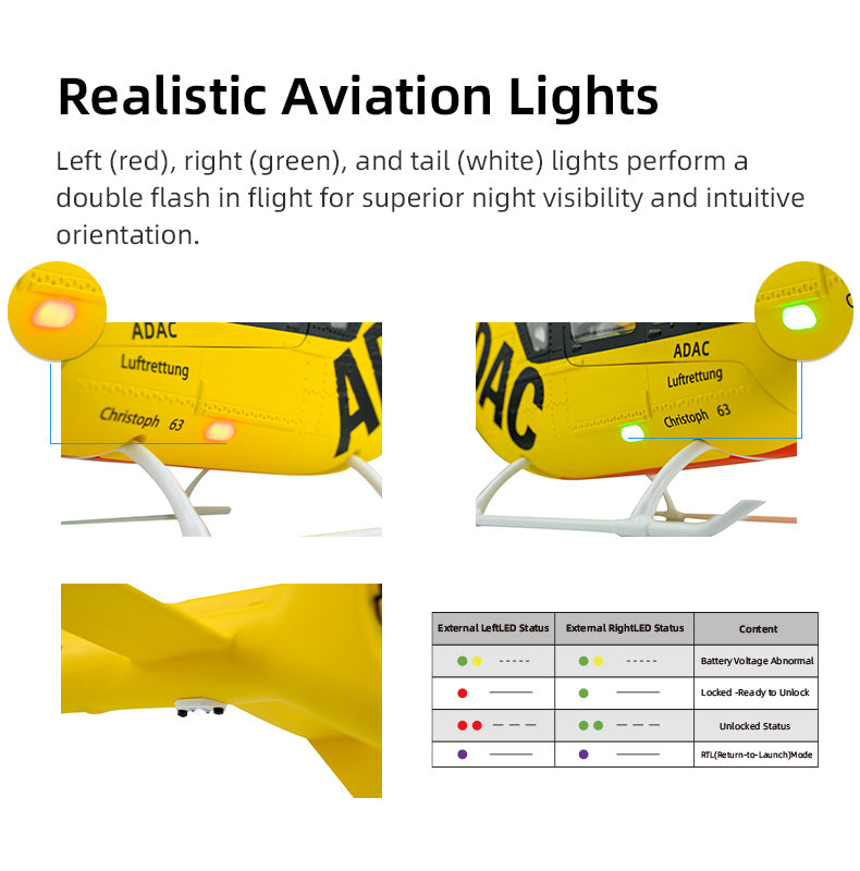 Flywing EC-135 470L 4-Blade ACE GPS/ATT RC Scale Helicopter (RTF) | INDIA - Ozzy Toys