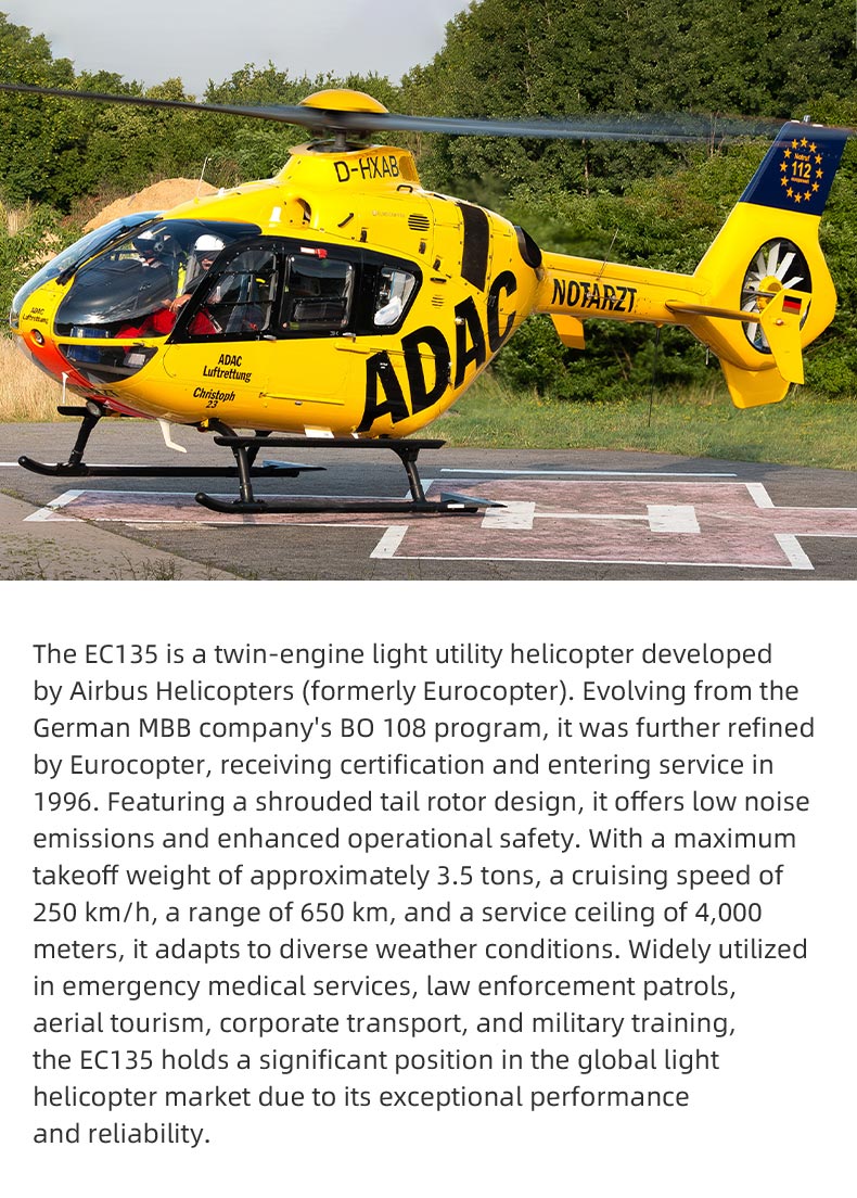 Flywing EC-135 470L 4-Blade ACE GPS/ATT RC Scale Helicopter (RTF) | INDIA - Ozzy Toys